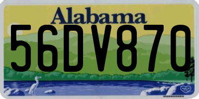 AL license plate 56DV870