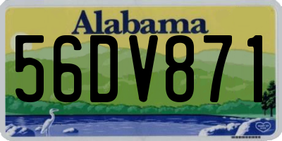 AL license plate 56DV871