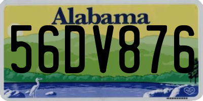 AL license plate 56DV876