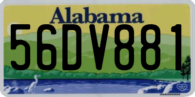 AL license plate 56DV881