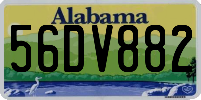 AL license plate 56DV882