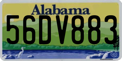 AL license plate 56DV883