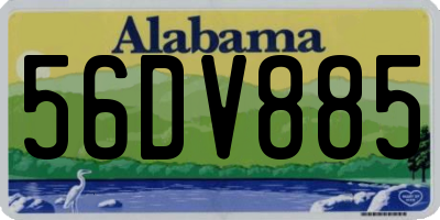 AL license plate 56DV885