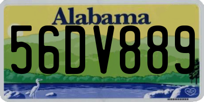 AL license plate 56DV889