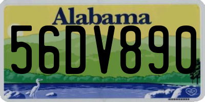 AL license plate 56DV890