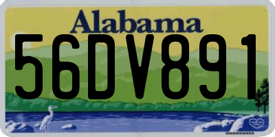 AL license plate 56DV891