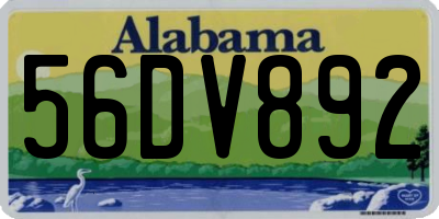 AL license plate 56DV892