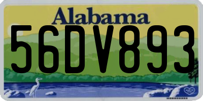 AL license plate 56DV893