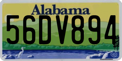 AL license plate 56DV894