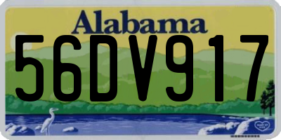 AL license plate 56DV917