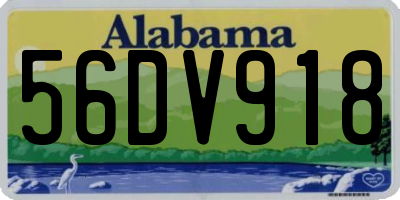 AL license plate 56DV918