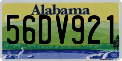 AL license plate 56DV921