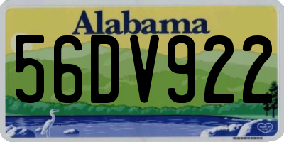 AL license plate 56DV922