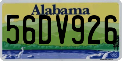 AL license plate 56DV926