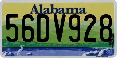 AL license plate 56DV928