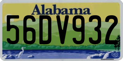 AL license plate 56DV932
