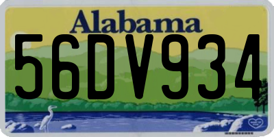 AL license plate 56DV934