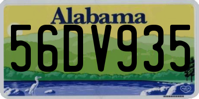 AL license plate 56DV935