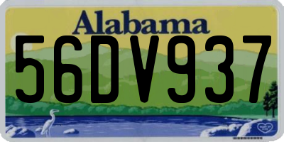 AL license plate 56DV937