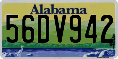 AL license plate 56DV942