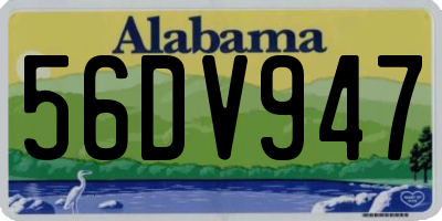 AL license plate 56DV947