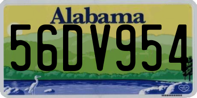 AL license plate 56DV954