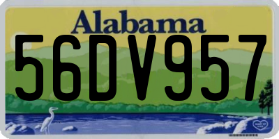 AL license plate 56DV957