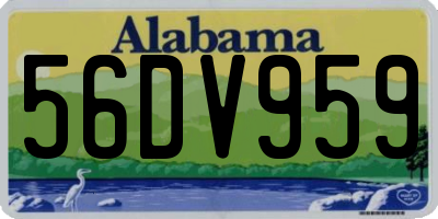 AL license plate 56DV959