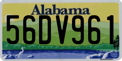 AL license plate 56DV961