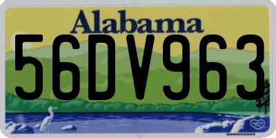 AL license plate 56DV963