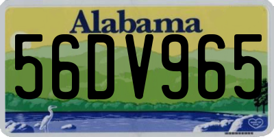 AL license plate 56DV965