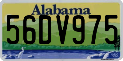 AL license plate 56DV975