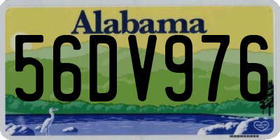 AL license plate 56DV976