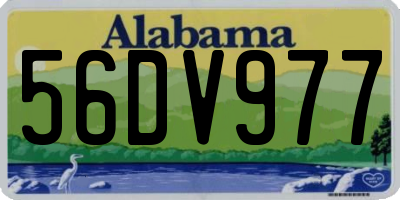 AL license plate 56DV977