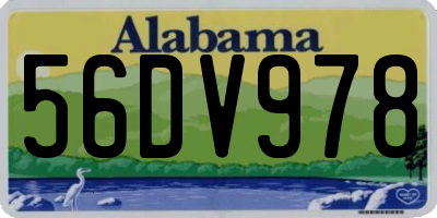 AL license plate 56DV978