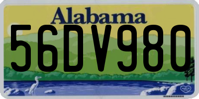 AL license plate 56DV980