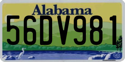 AL license plate 56DV981