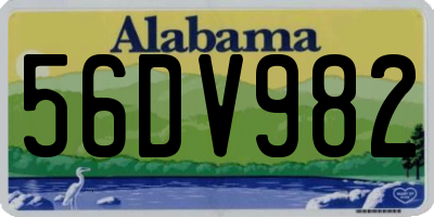 AL license plate 56DV982