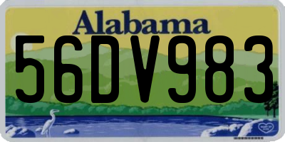 AL license plate 56DV983