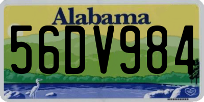 AL license plate 56DV984