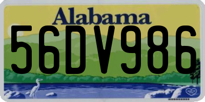 AL license plate 56DV986