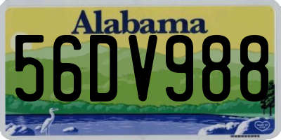 AL license plate 56DV988