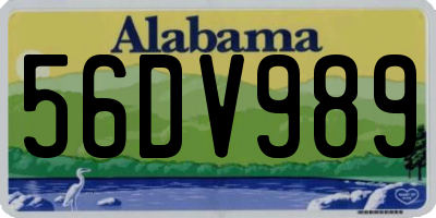AL license plate 56DV989