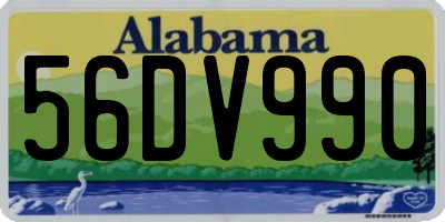 AL license plate 56DV990