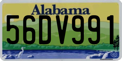 AL license plate 56DV991