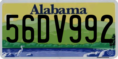AL license plate 56DV992