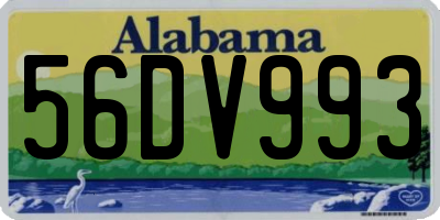 AL license plate 56DV993