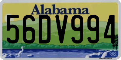 AL license plate 56DV994