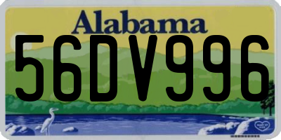 AL license plate 56DV996