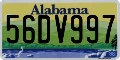 AL license plate 56DV997